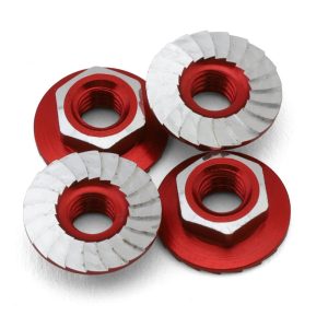 1up Racing 7075 Lockdown M4 Wheel Nuts - Red