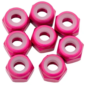 1up Racing 7075 Aluminum Locknuts - M3 - Hot Pink - 870402