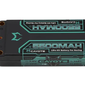 Cayote 2S 145C LCG Shorty LiHV Battery (7.6V/5500mAh) w/5mm Bullets - CYE552S145